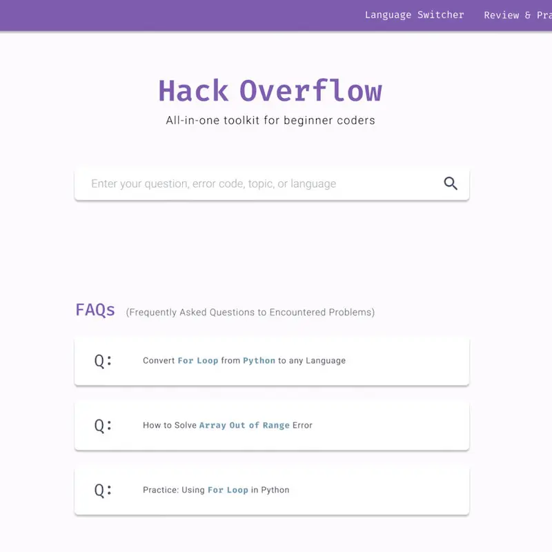 Hack Overflow Screenshot