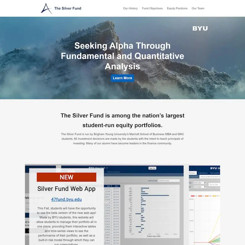 Silver Fund Visitor Site Screenshot