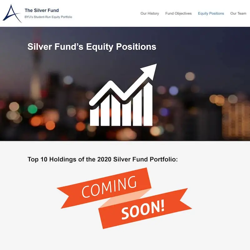 Silver Fund Visitor Site Screenshot