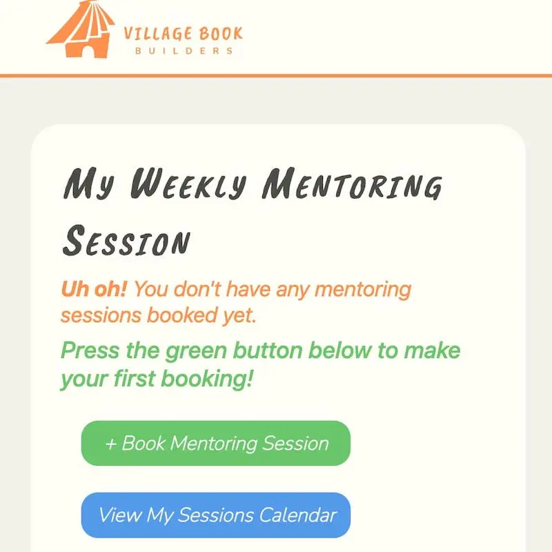 VBB Mentoring Portal Screenshot